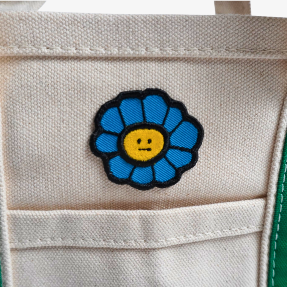 Ugly Flower Crossbody Tote– Fun Floral Canvas Tote for Shopping, Work & Daily Style
