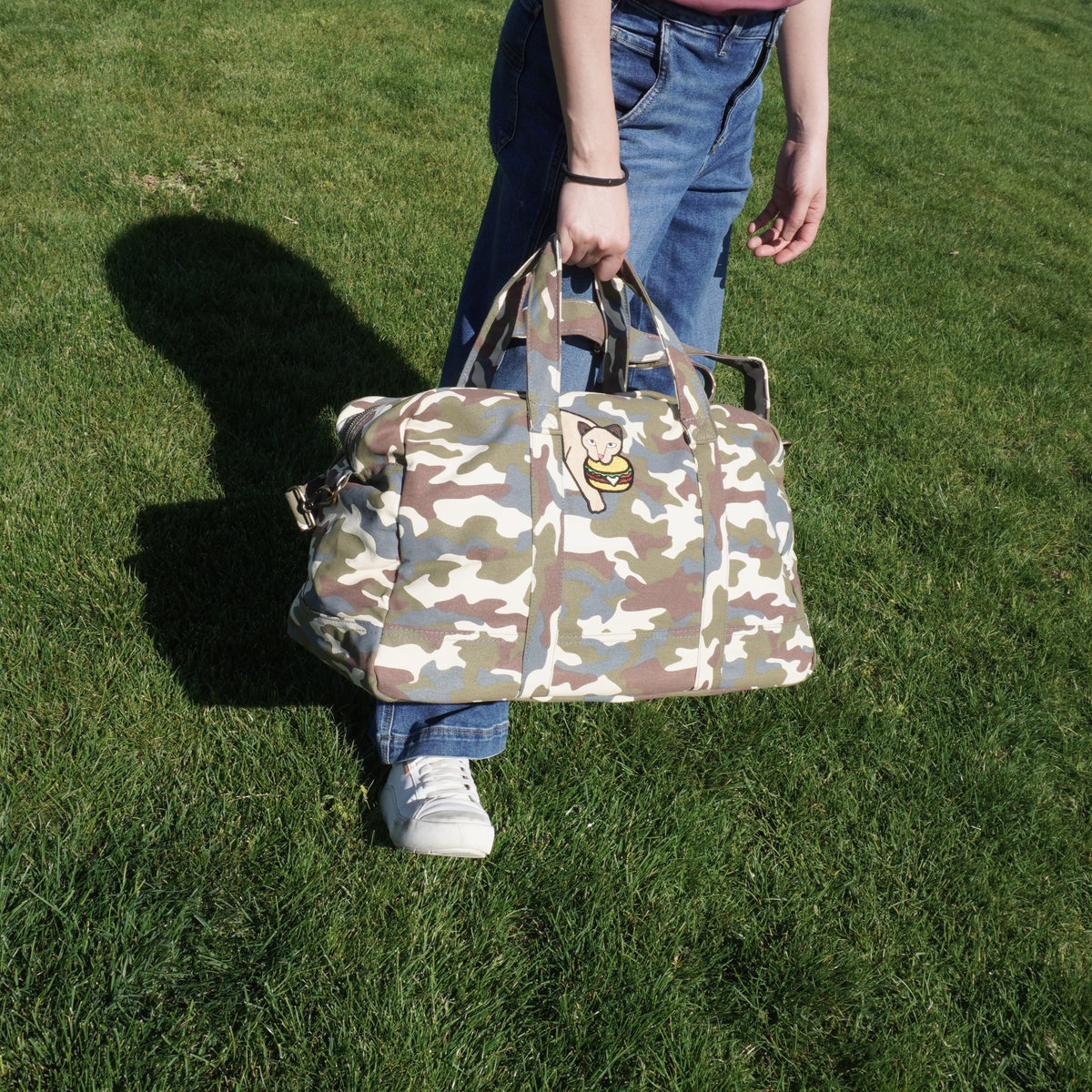 Puma Eats Burger Expedition Weekender – Funny Duffel Bag for Travel, Gym & Weekend Adventures