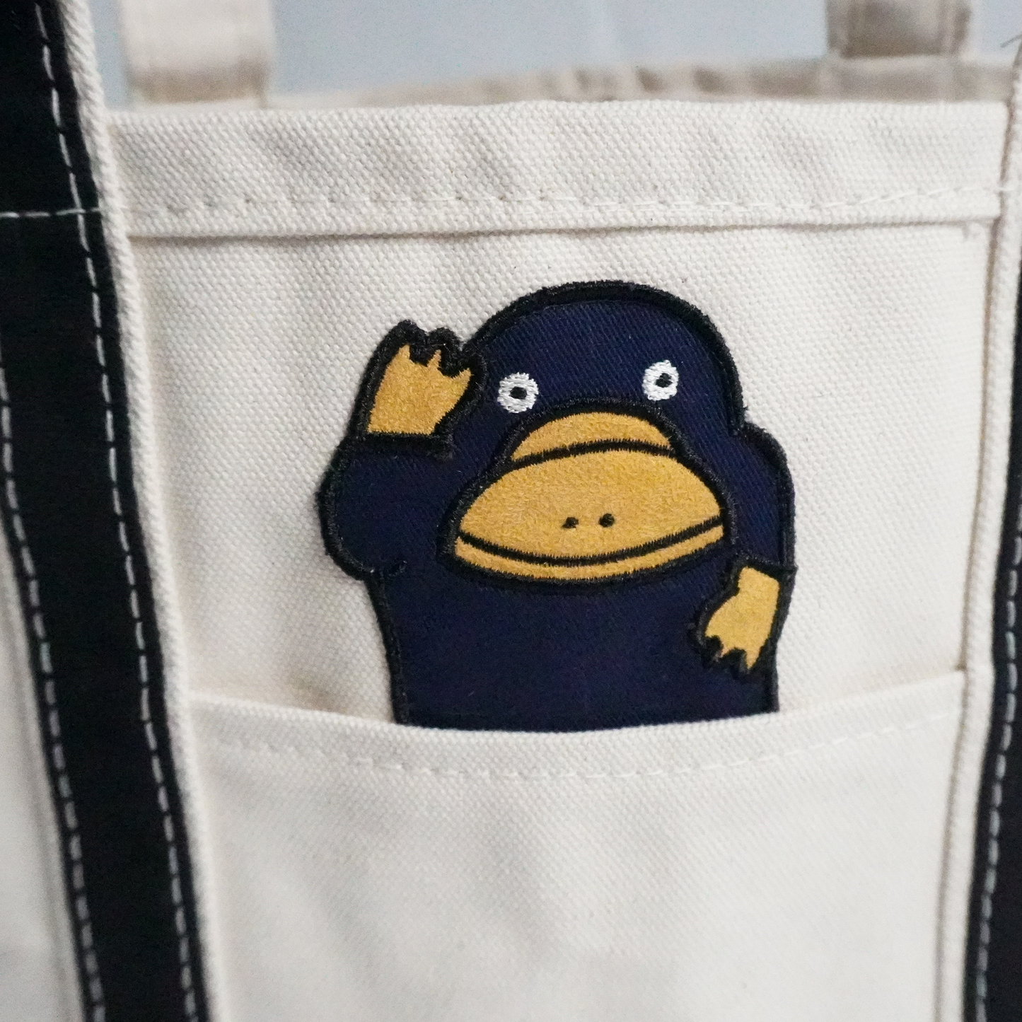 Platypus Medium Classic Tote – Embroidered Canvas Bag