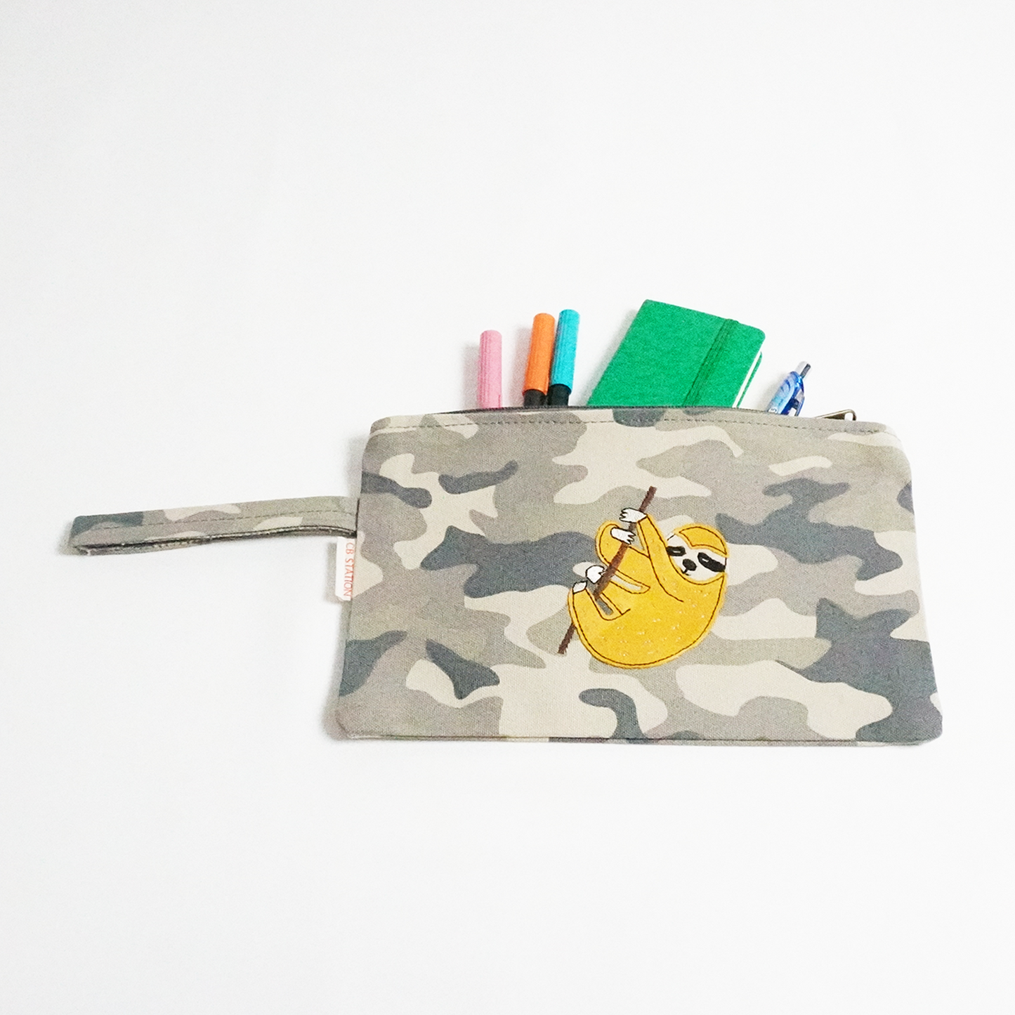 Sloth Camo Clutch – Fun Bag Organizer for Essentials