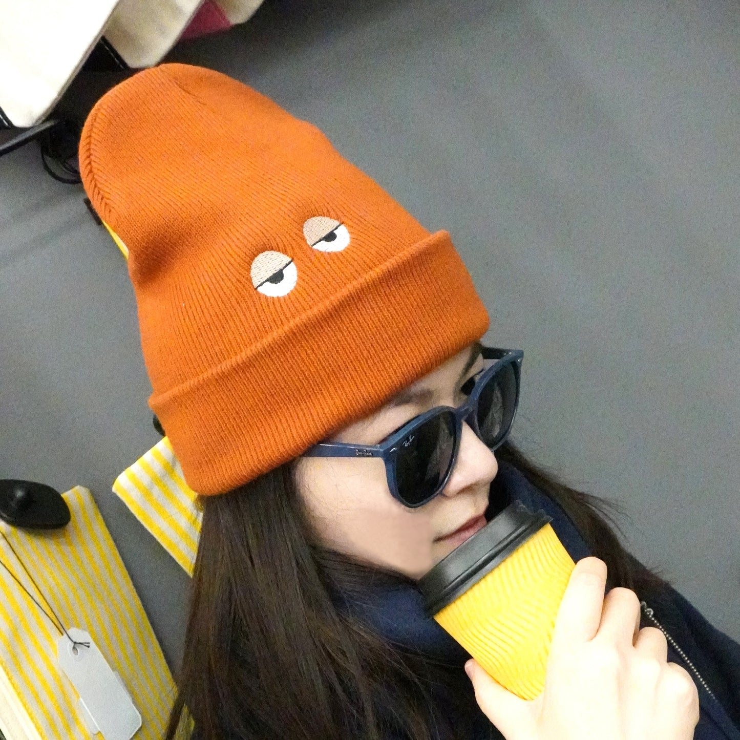 Beanie what you looking at - Orange