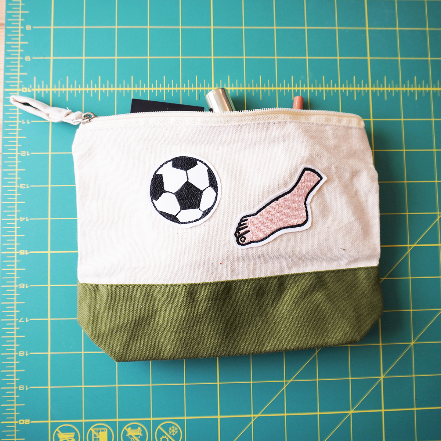 soccer. Sew-on