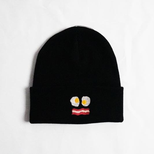 Beanie Bacon & Egg- Black