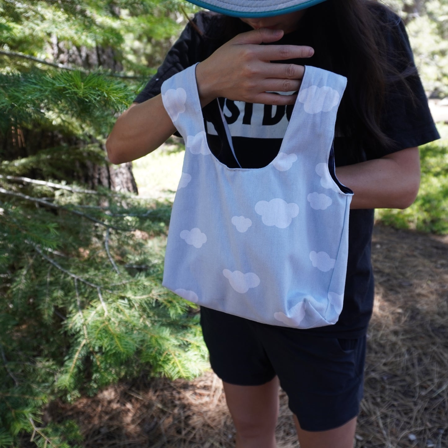 Hand-made Tote Bag - Sky is Blue