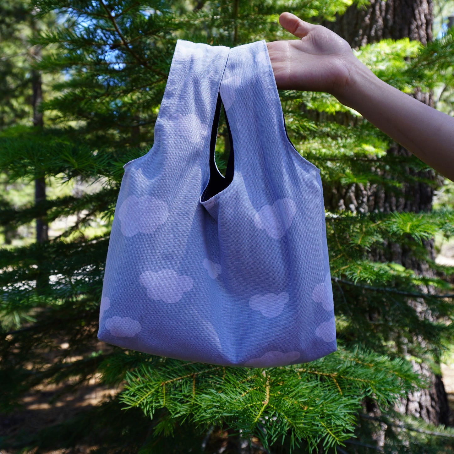 Hand-made Tote Bag - Sky is Blue