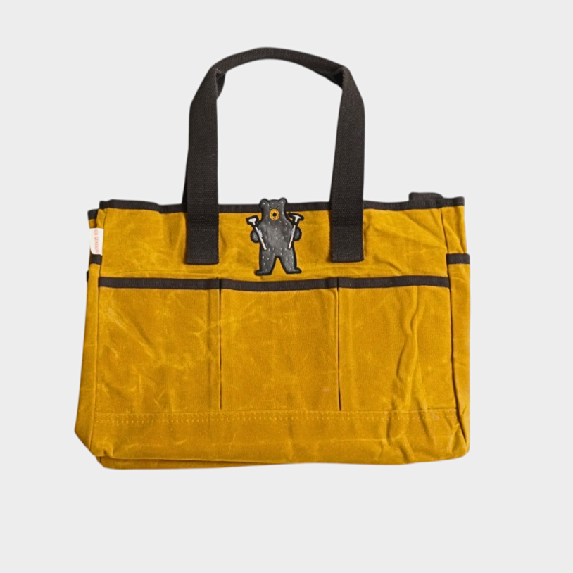 Tool Bear Utility Tote Bag – Cute Heavy Duty Canvas Tote for Work, Shopping & Daily Essentials