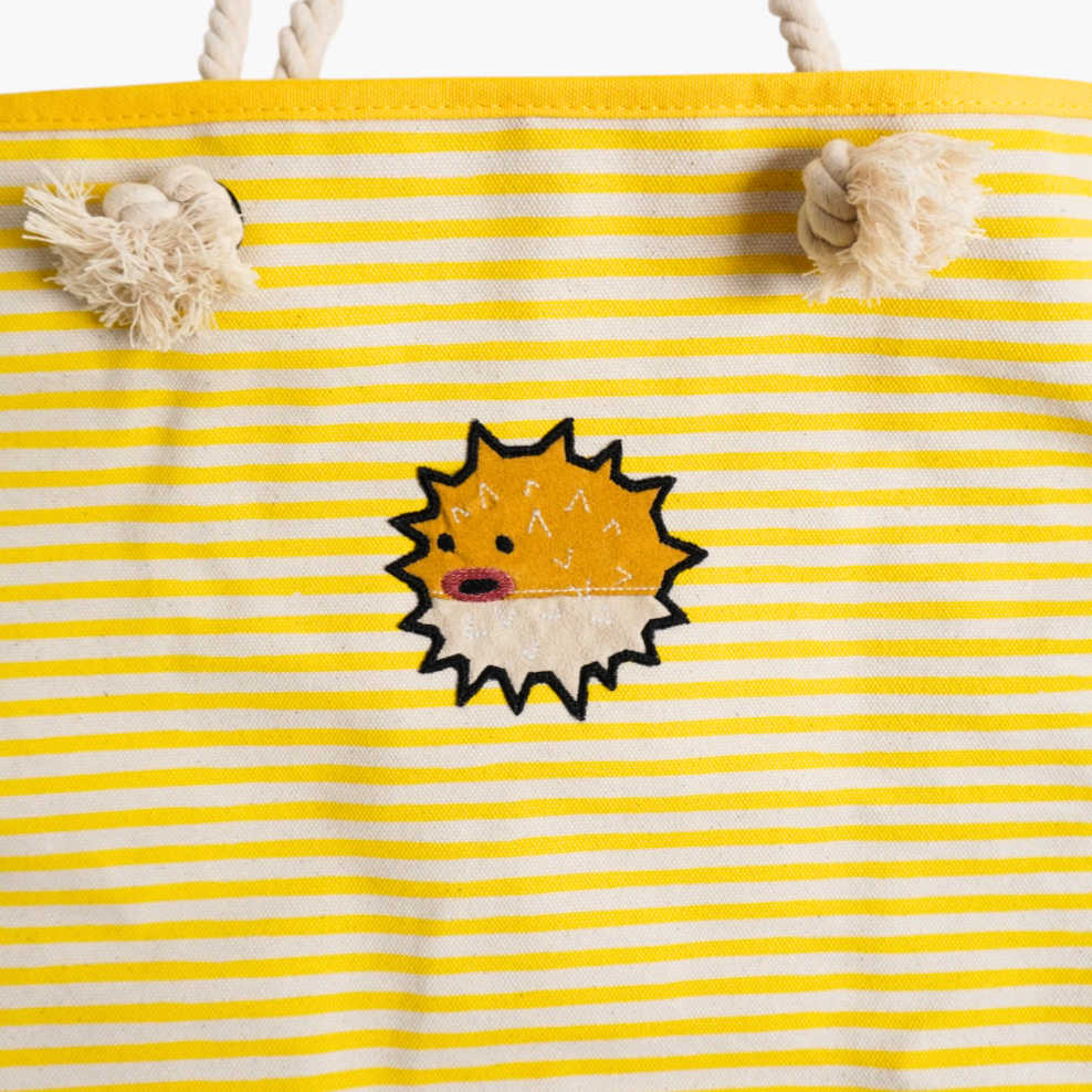 Puffer Knotted Rope Tote – Cute Rope Handle Tote Bag for Beach, Shopping & Summer Adventures