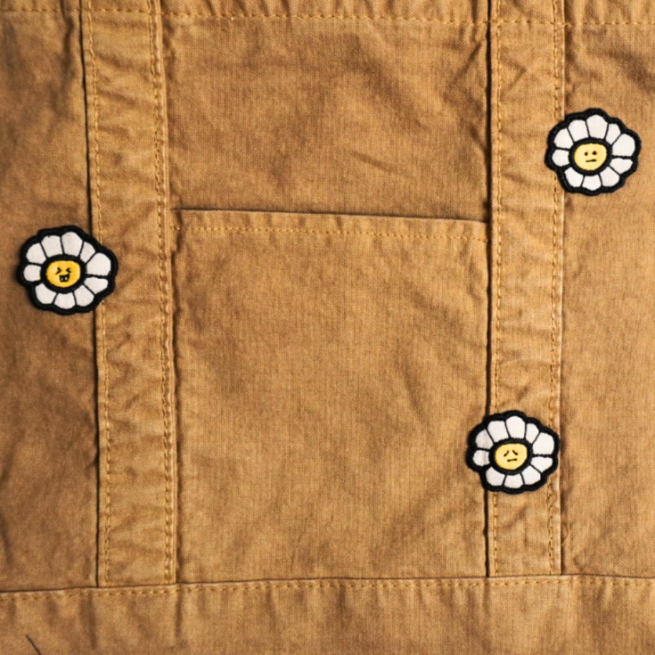 Ugly Flower Crossbody Classic Tote – Fun Floral Canvas Tote for Shopping, Work & Daily Style