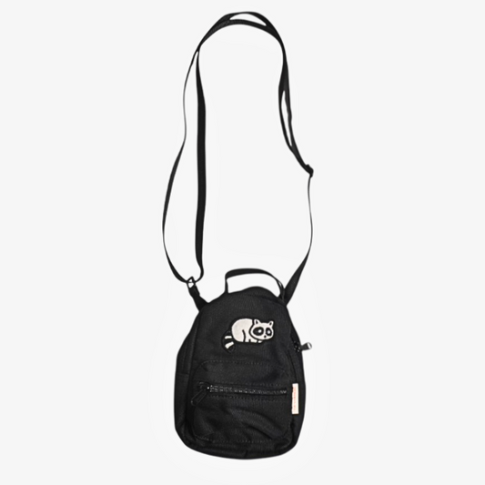 Sneaky Raccoon Motion Crossbody Bag – Cute Hands-Free Everyday Bag for Travel & Daily Adventures