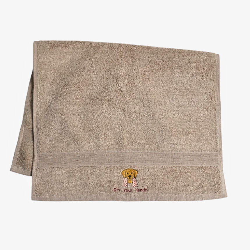 Dog Dry Your Hands Cotton Hand Towels – Funny Kitchen & Bathroom Towels for Dog Lovers