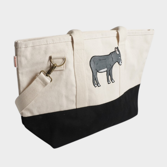 Donkey Colorblock Utility Tote – Cute Heavy Duty Canvas Tote for Work, Shopping & Everyday Carry