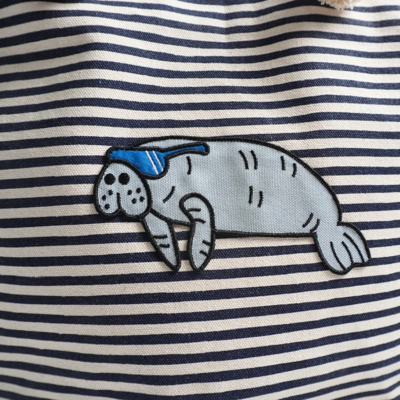 Manatee Knotted Rope Tote – Adorable Beach Tote Bag with Rope Handles for Shopping & Summer Fun