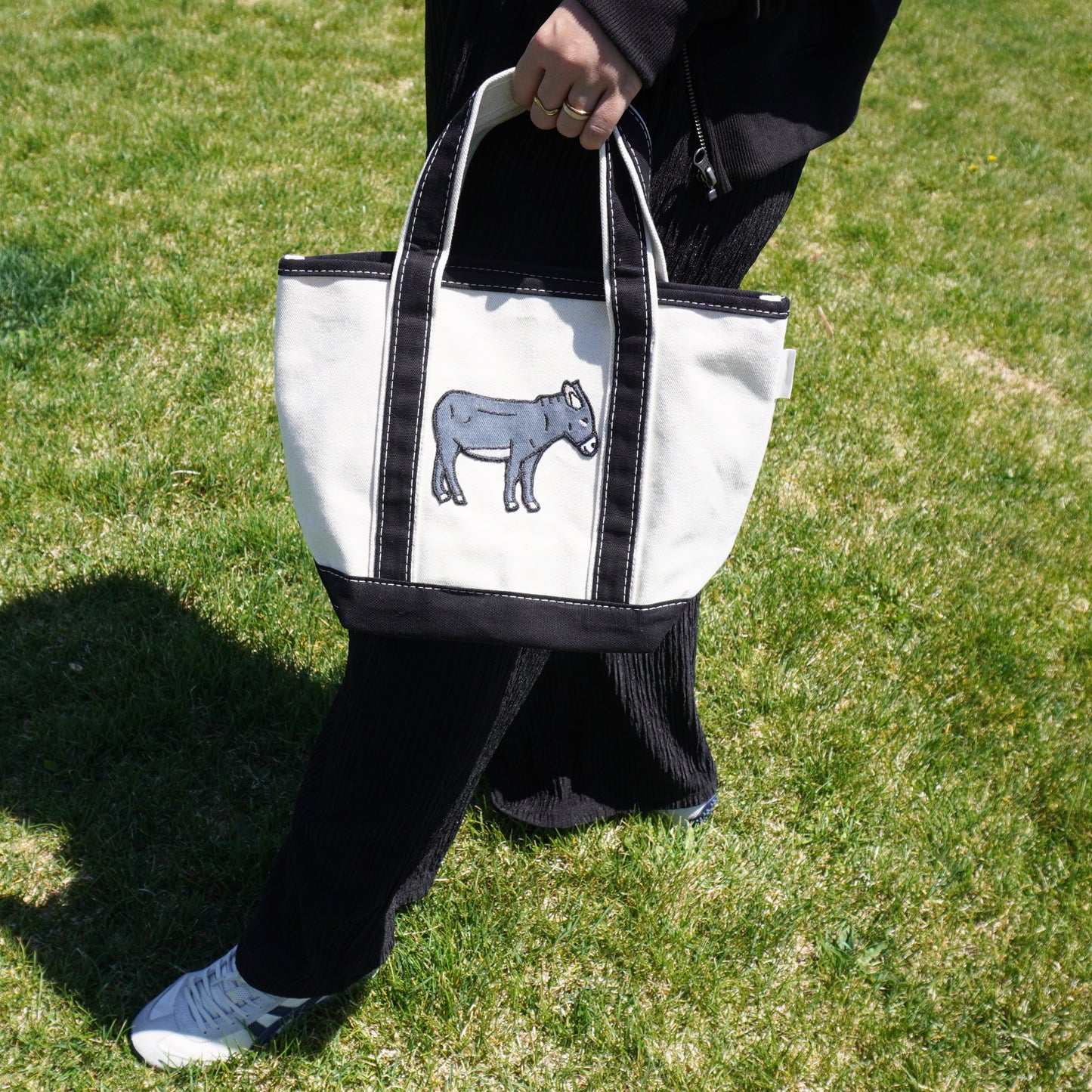 Donkey Handy Open Top Tote – Cute Canvas Everyday Tote Bag for Shopping, Work & Daily Essentials