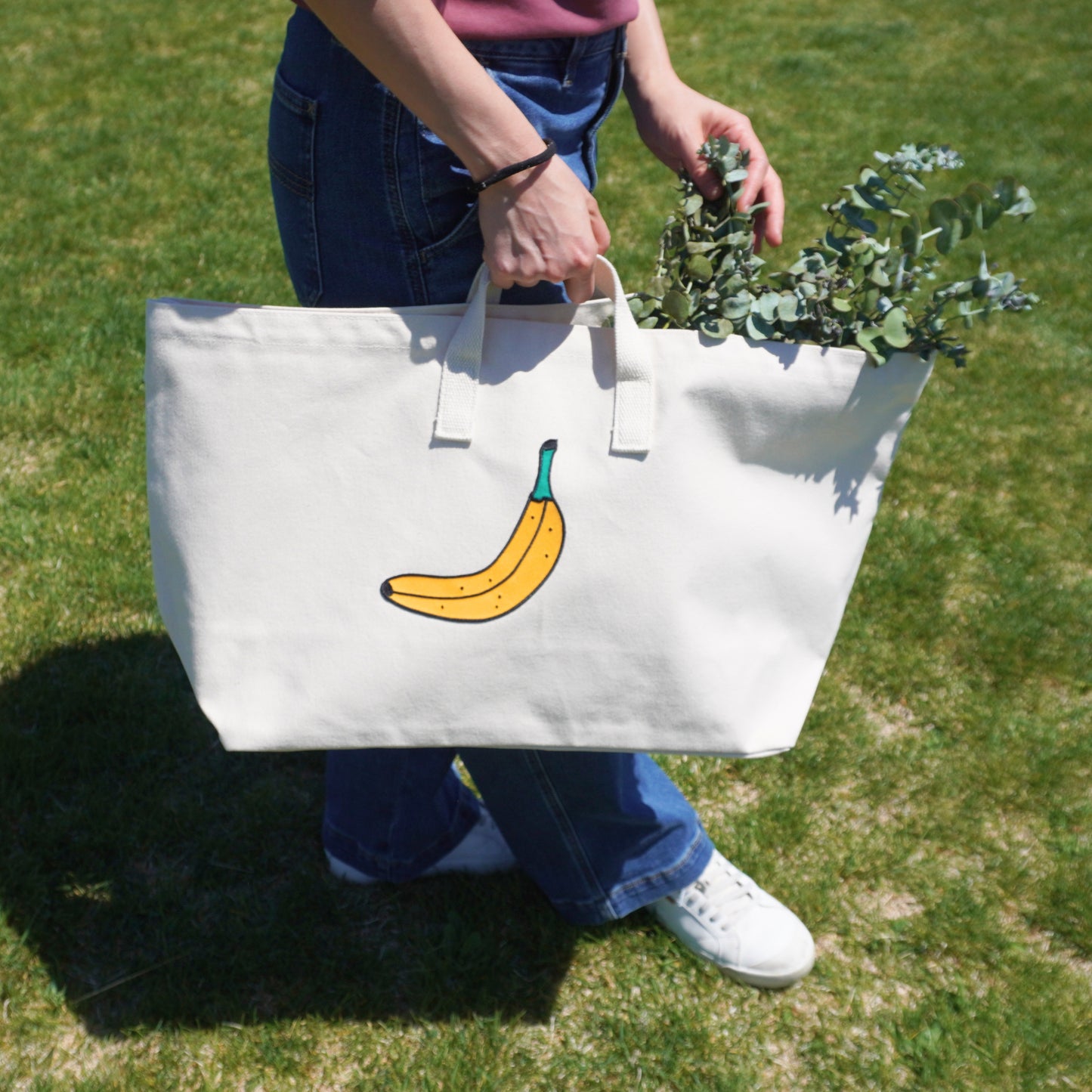 Banana Farmers Tote Wide – Fun Canvas Grocery Tote Bag for Farmers Markets & Daily Shopping