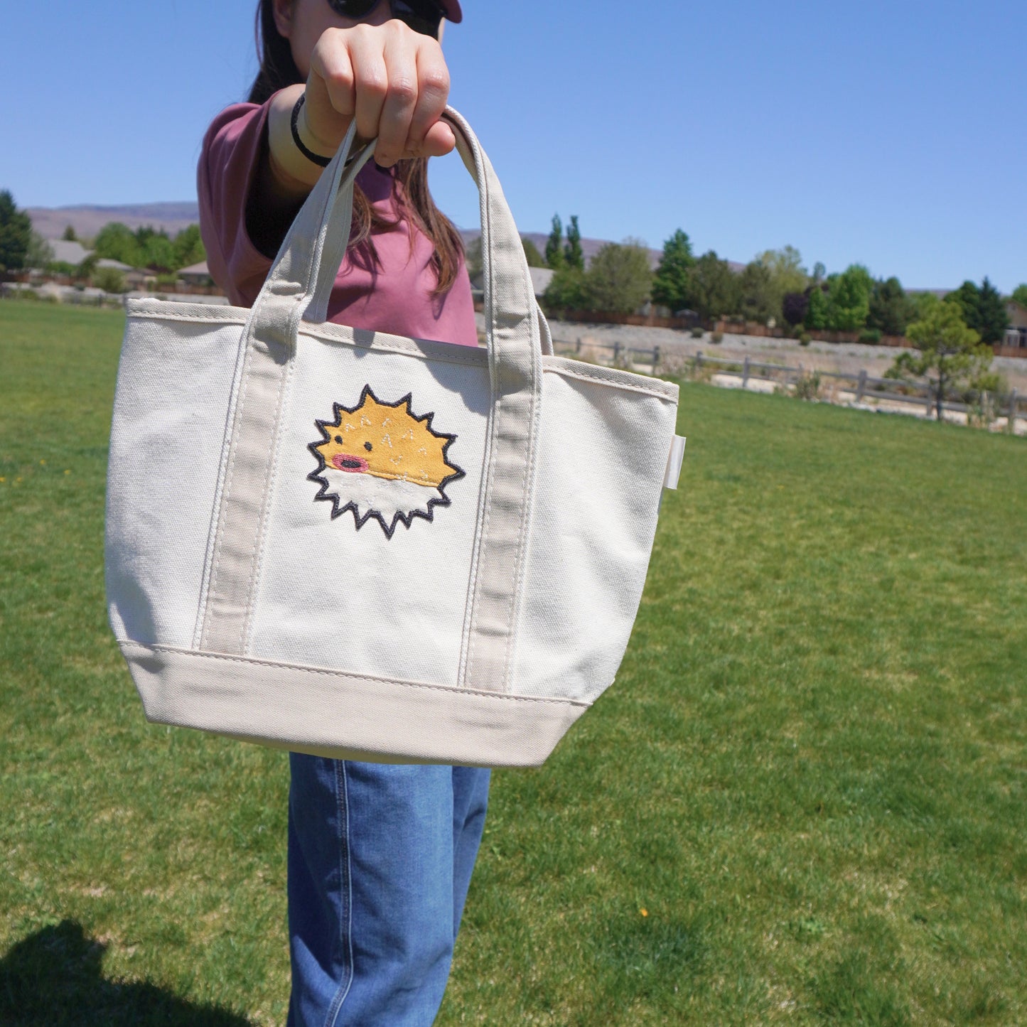 Puffer & Shell Handy Open Top Tote – Cute Beach Tote Bag for Summer, Shopping & Weekend Fun