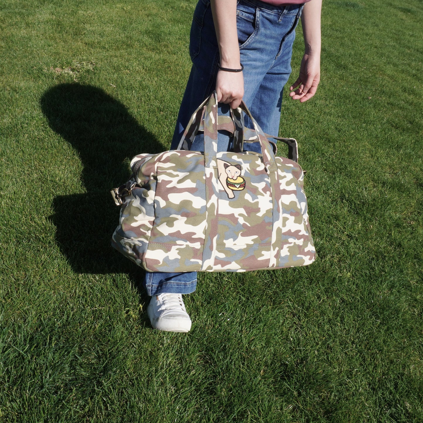Puma Eats Burger Expedition Weekender – Funny Duffel Bag for Travel, Gym & Weekend Adventures