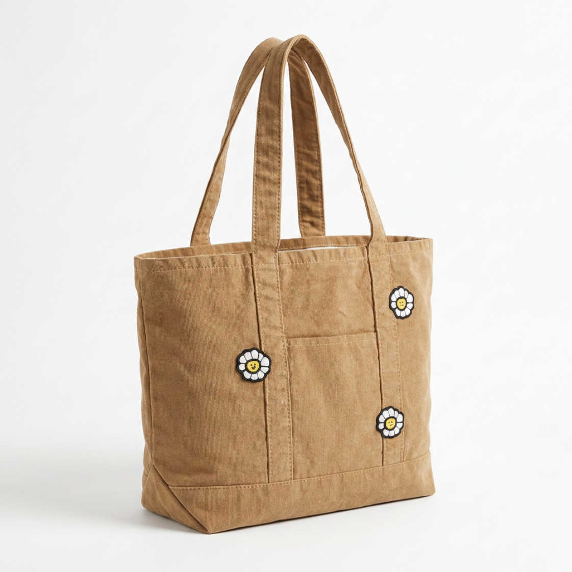 Ugly Flower Crossbody Classic Tote – Fun Floral Canvas Tote for Shopping, Work & Daily Style