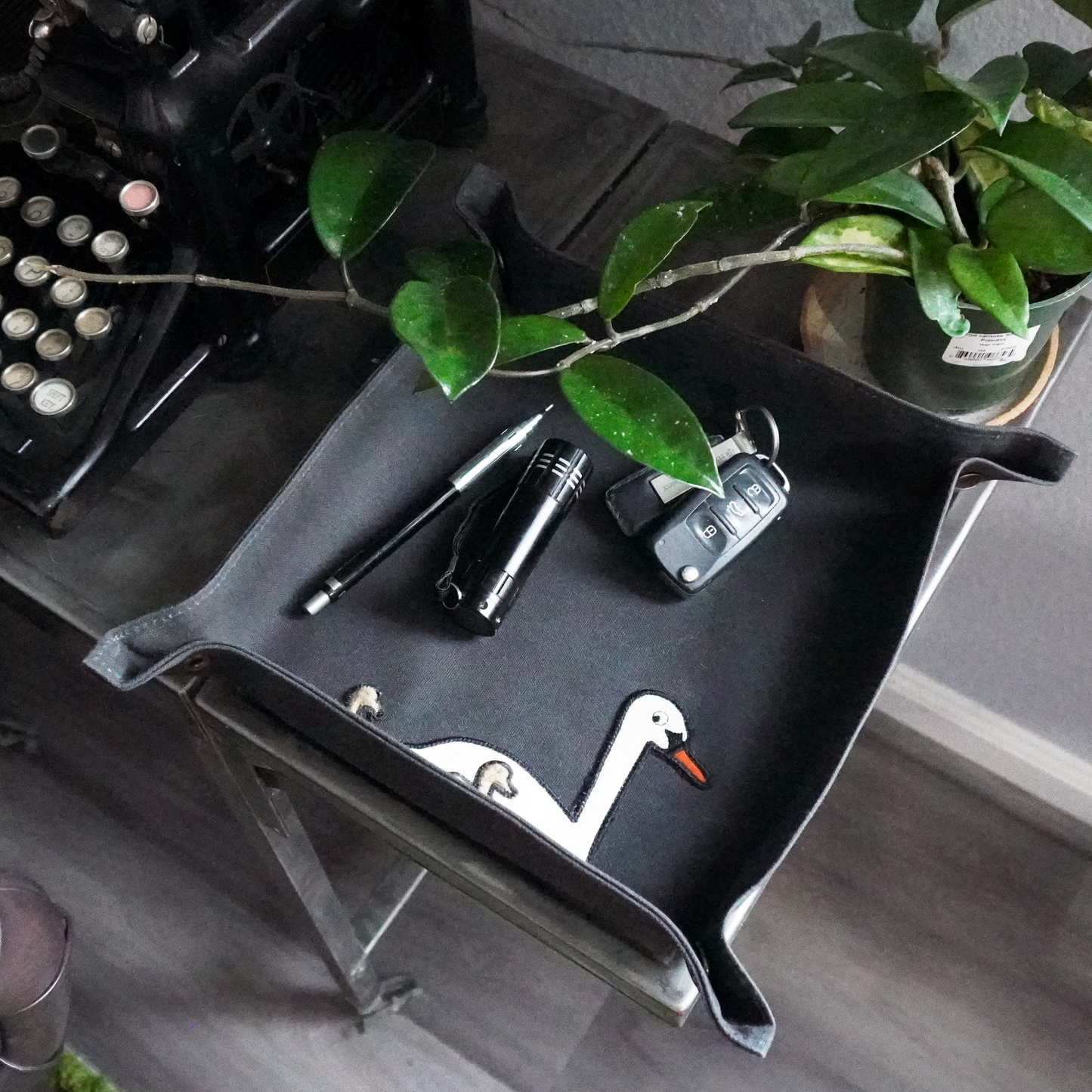 Swan Family Desk Tray – Wax Canvas Organizer