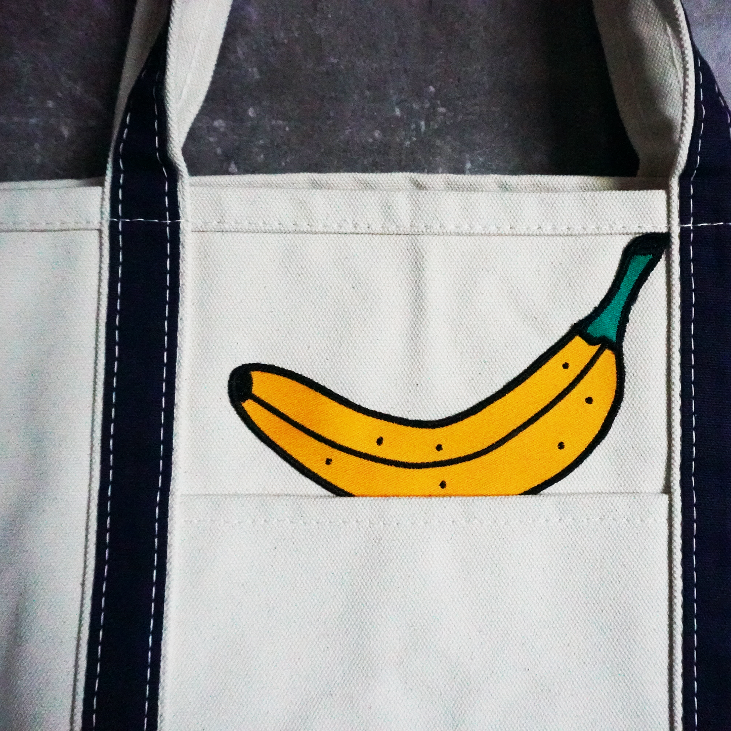 Banana Large Tote – Embroidered Canvas Bag