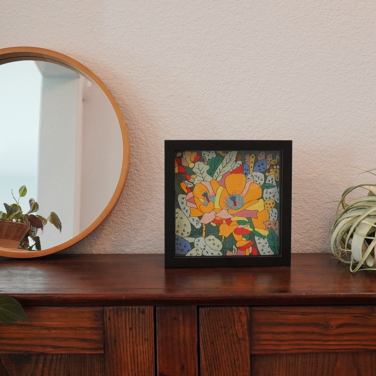 Cactus Garden Embroidery art