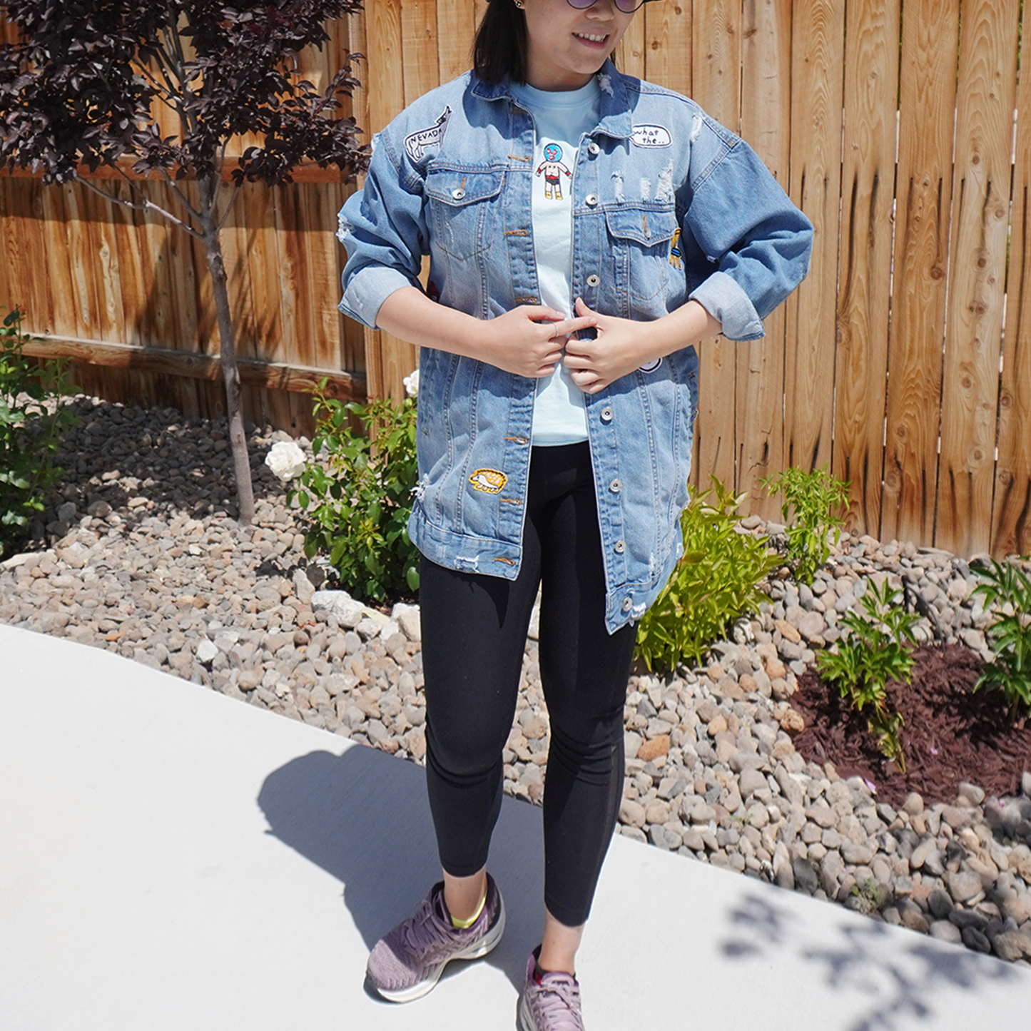 One and only- Long Jean Jacket Upcycled