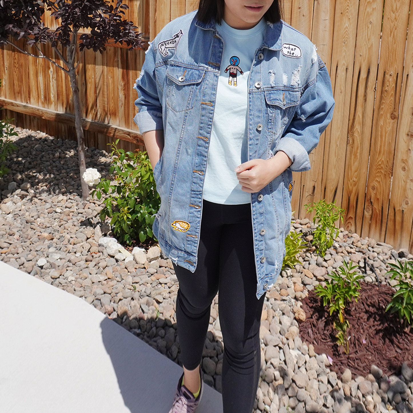 One and only- Long Jean Jacket Upcycled