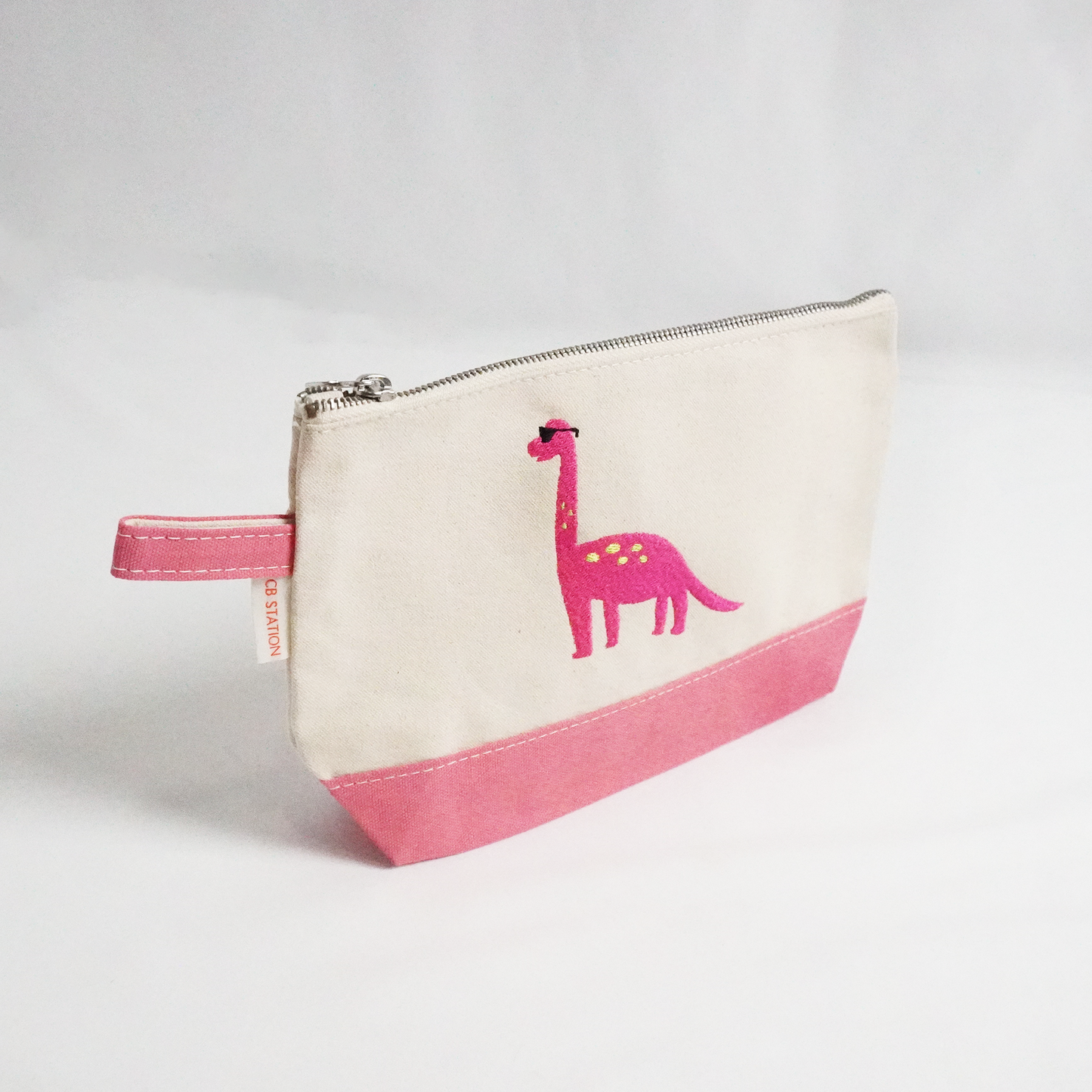 Pink Dinosaur Makeup Pouch – Fun and Practical Organizer for Essentials