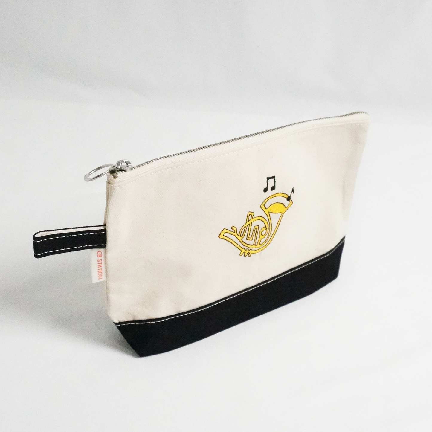 French Horn Black Makeup Pouch – Fun and Practical Organizer for Essentials