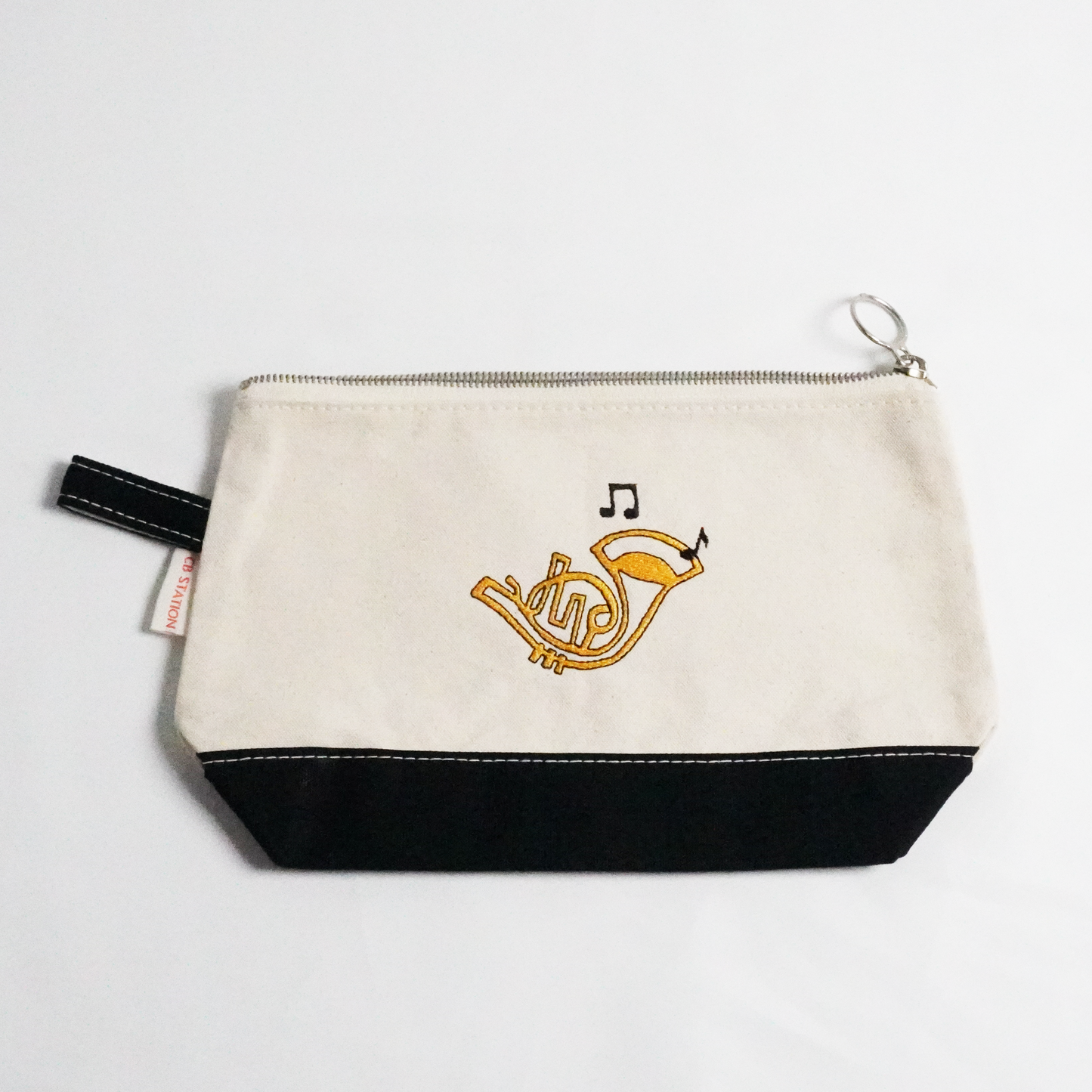 French Horn Black Makeup Pouch – Fun and Practical Organizer for Essentials