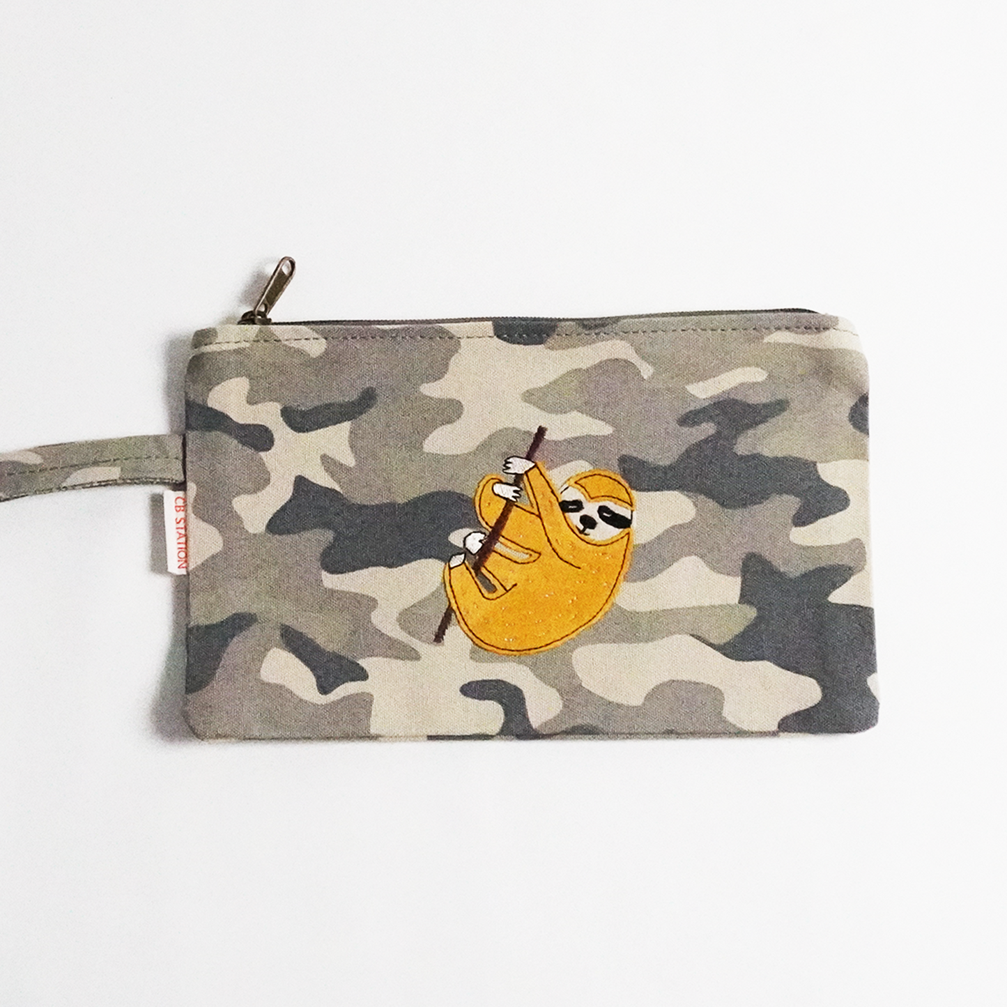 Sloth Camo Clutch – Fun Bag Organizer for Essentials