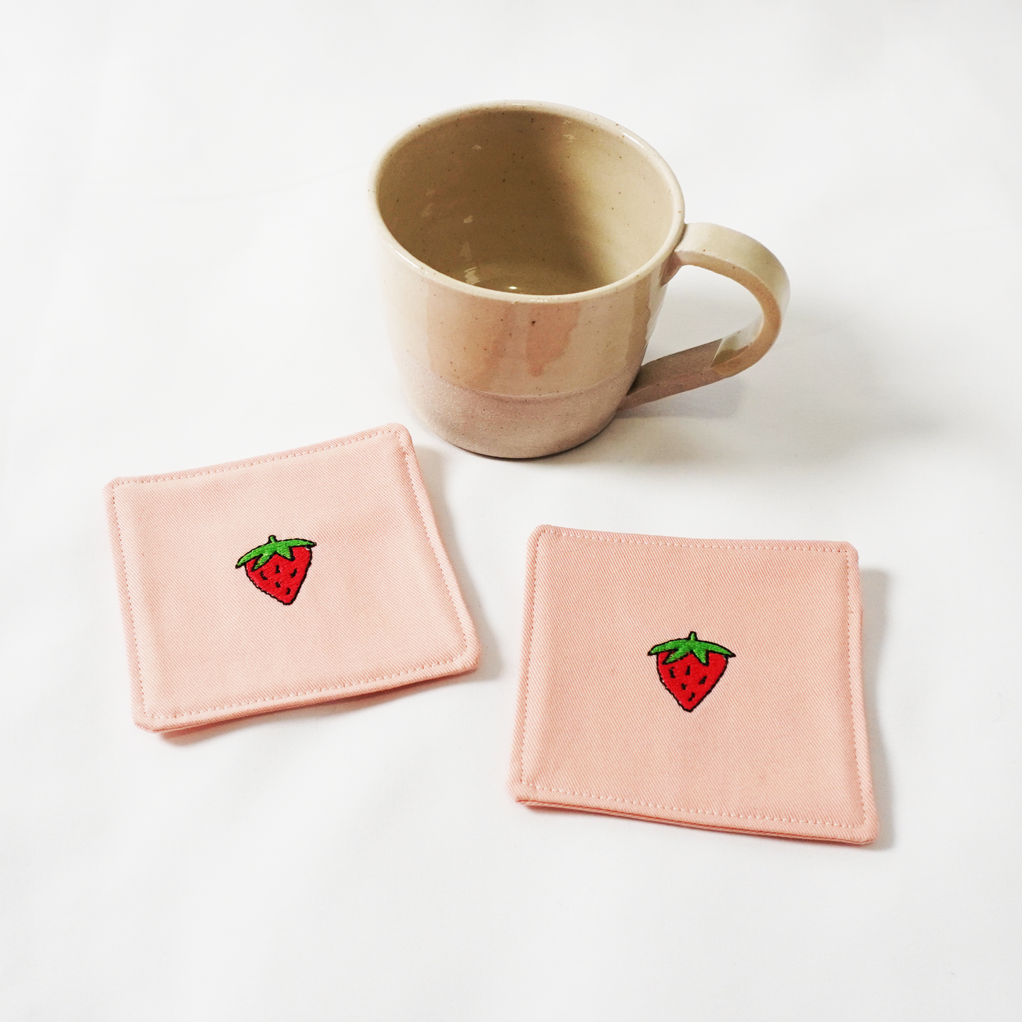 Cup & Coaster Set- Strawberry Bliss