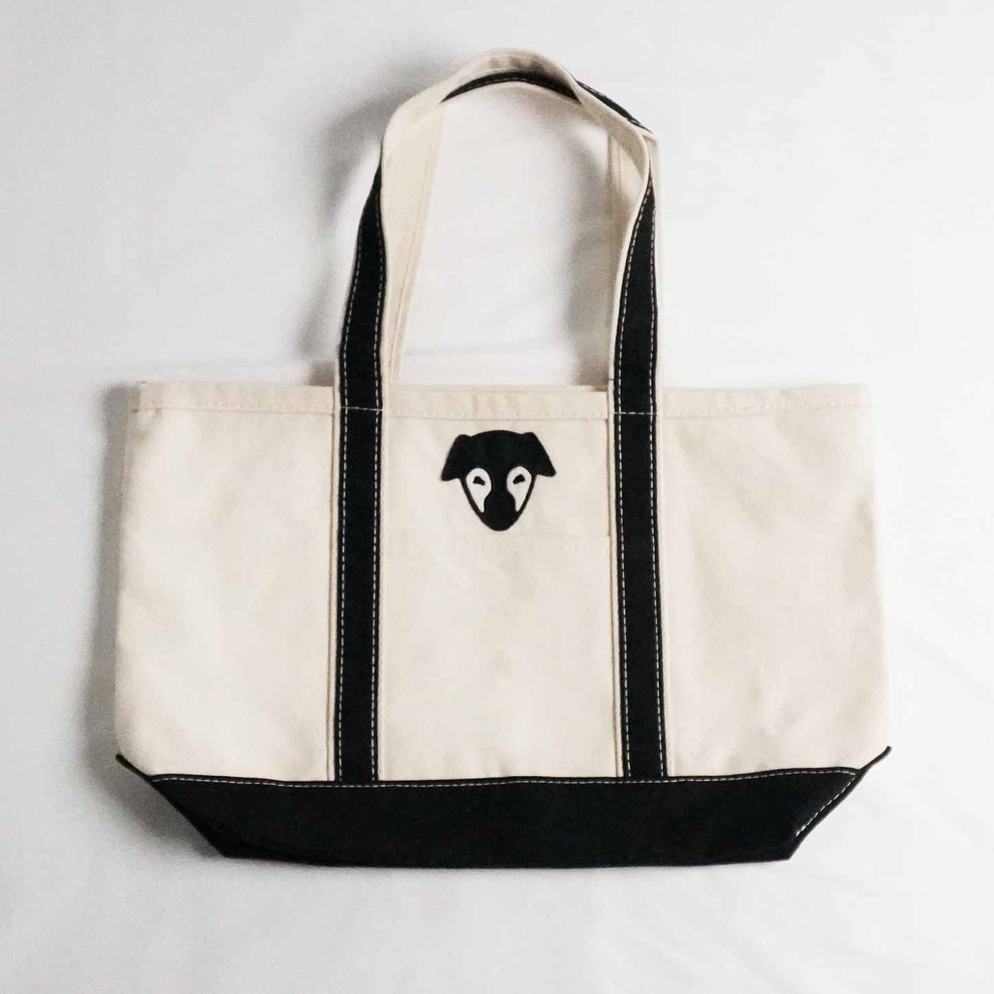 Wonwon Logo Classic Tote – Playful Embroidered Canvas Bag for Essentials